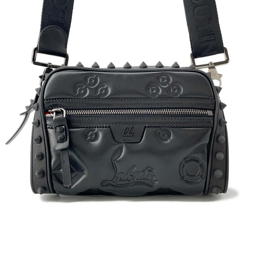 Christian Louboutin Shoulder Bag Spike Studs Black